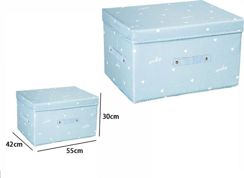 BOX SCATOLA SALVASPAZIO ARMADIO CONTENITORE PORTA OGGETTI ORGANIZER 55x42x30 CM - 9