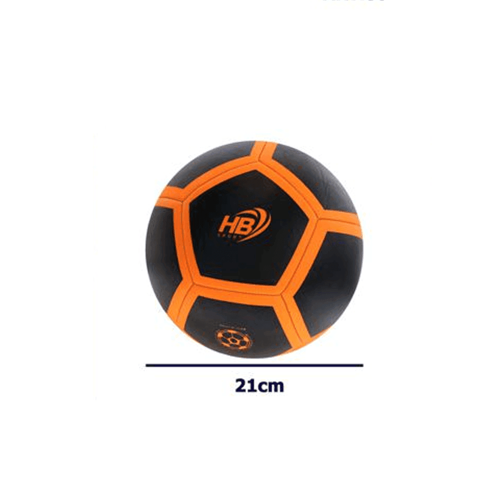 PALLONE PALLA DA CALCIO CALCETTO NERO E ARANCIONE 21CM PARTITA ALLENAMENTO 06567 - 2