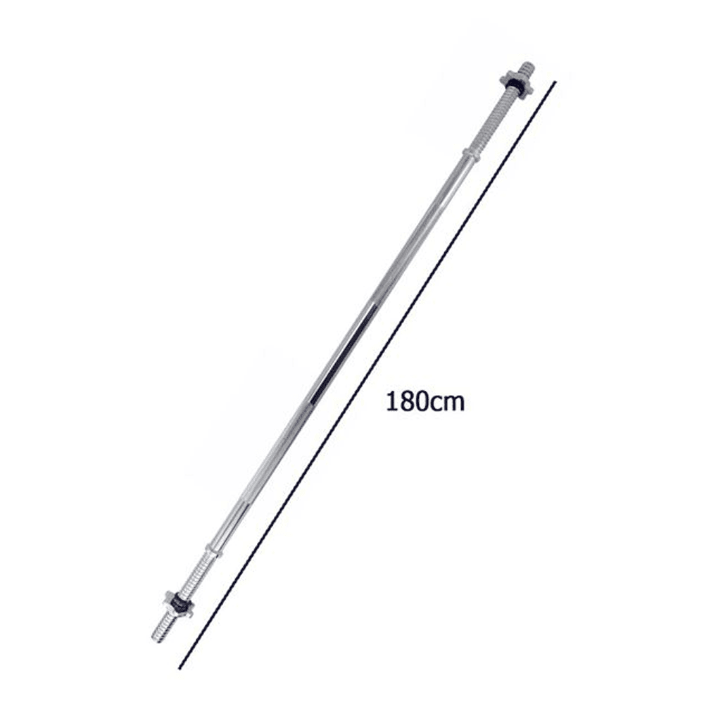 BARRA BILANCIERE LUNGHEZZA 180 CM ANTISCIVOLO ACCIAIO CROMATO PALESTRA FITNESS - 2