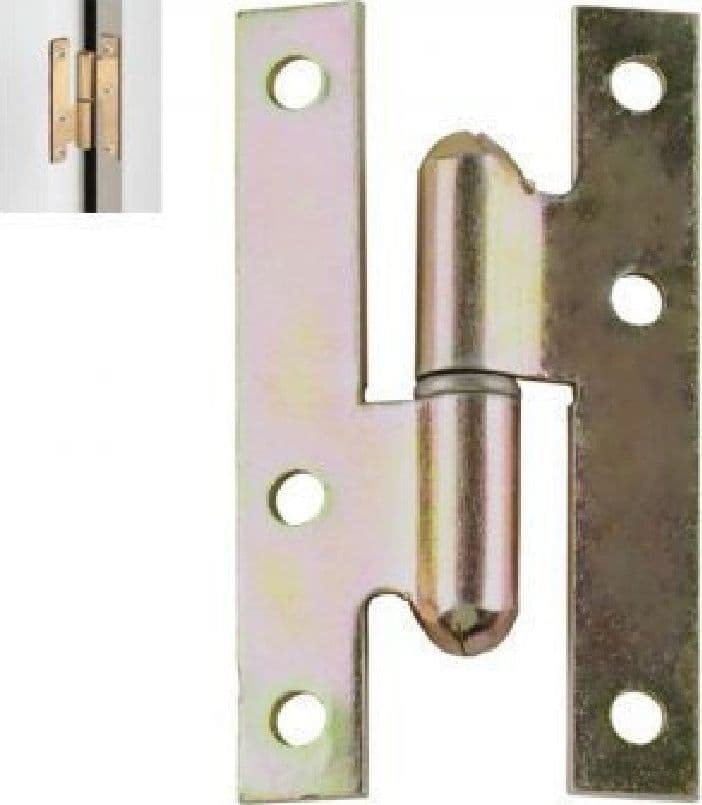 COPPIA CERNIERE CERNIERA A H CARDINE PER PORTA FINESTRA 110X55X2.5 MM VITI 91158 - 2