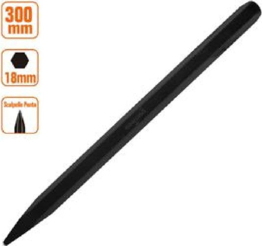 SCALPELLO A PUNTA ATTACCO ESAGONALE IN ACCIAIO 300X18MM UTILIZZO SU PIETRA 57021 - 2