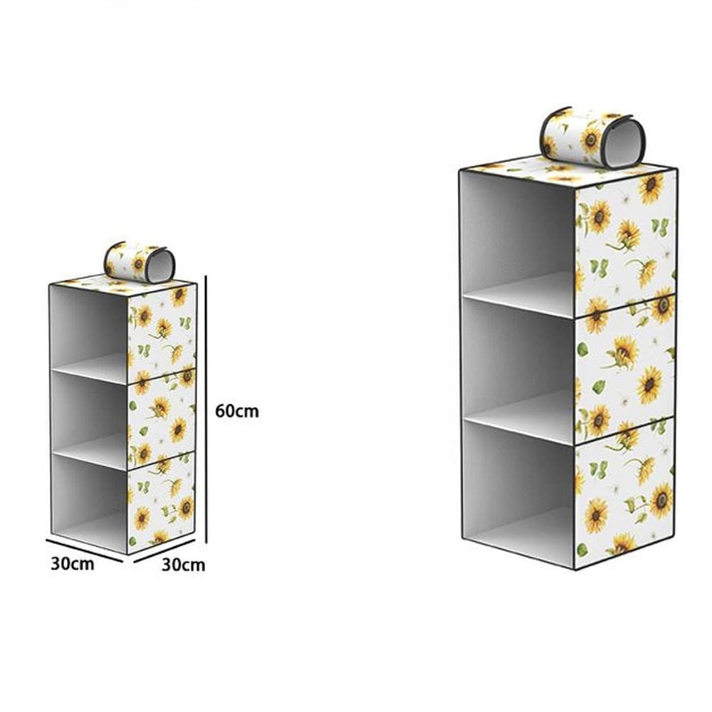 ORGANIZER PER ARMADIO 3 STRATI SCAFFALE PENSILE PORTA OGGETTI SCAFFALI 30x30x60 - 2