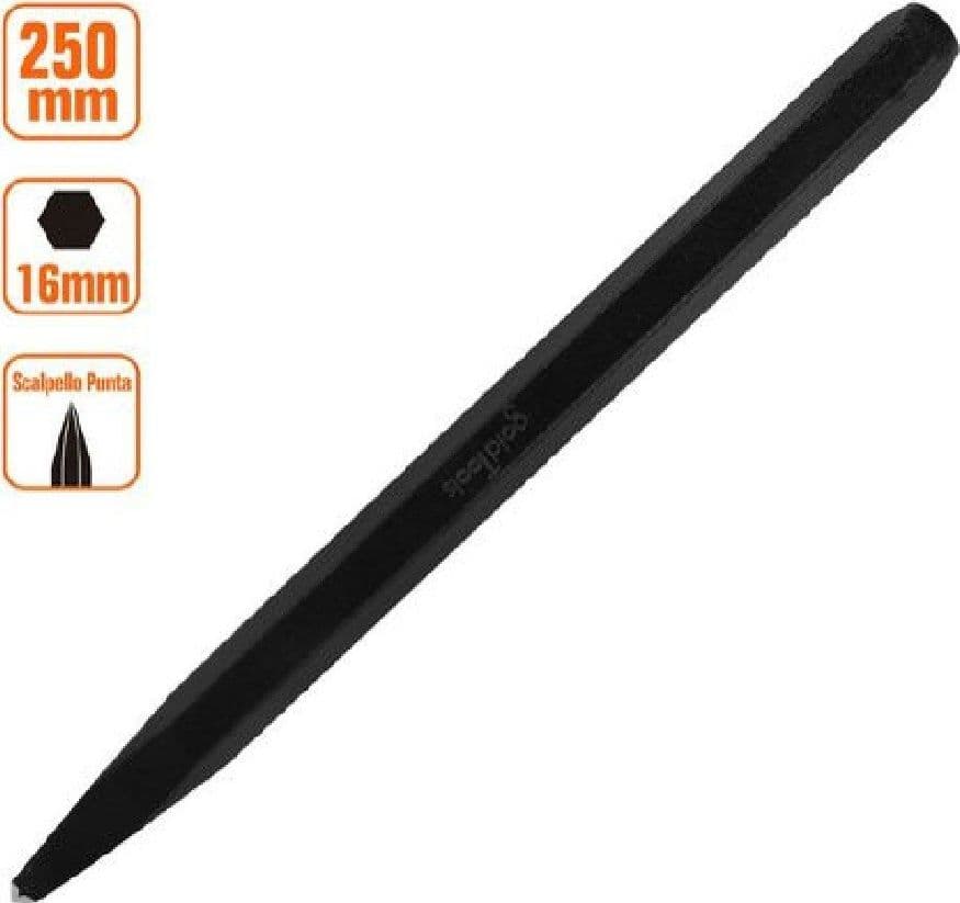 SCALPELLO A PUNTA ATTACCO ESAGONALE IN ACCIAIO 250X16MM UTILIZZO SU PIETRA 57020 - 3