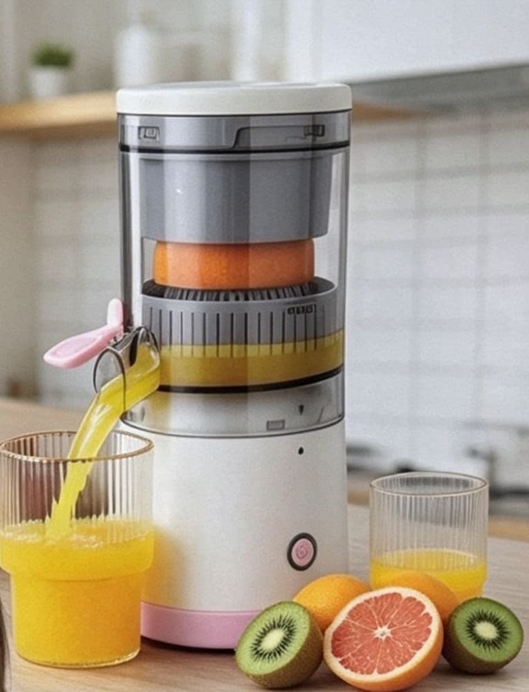 SPREMIAGRUMI AUTOMATICO PORTATILE RICARICABILE USB ESTRATTORE FRUTTA FRESCA 45W - 6