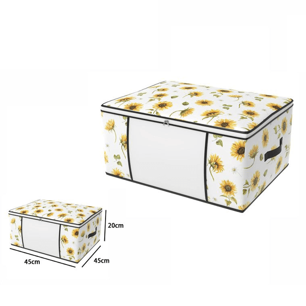 BOX SCATOLA SALVASPAZIO ARMADIO CONTENITORE PORTA OGGETTI ORGANIZER 45x45x20 CM - 2