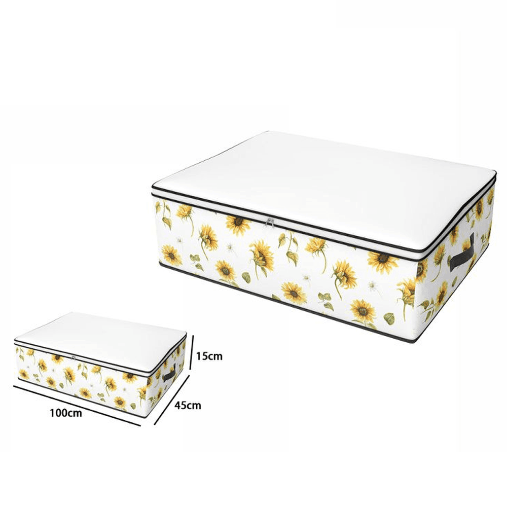 BOX SCATOLA SALVASPAZIO ARMADIO CONTENITORE PORTA OGGETTI ORGANIZER 100x45x15 CM - 2