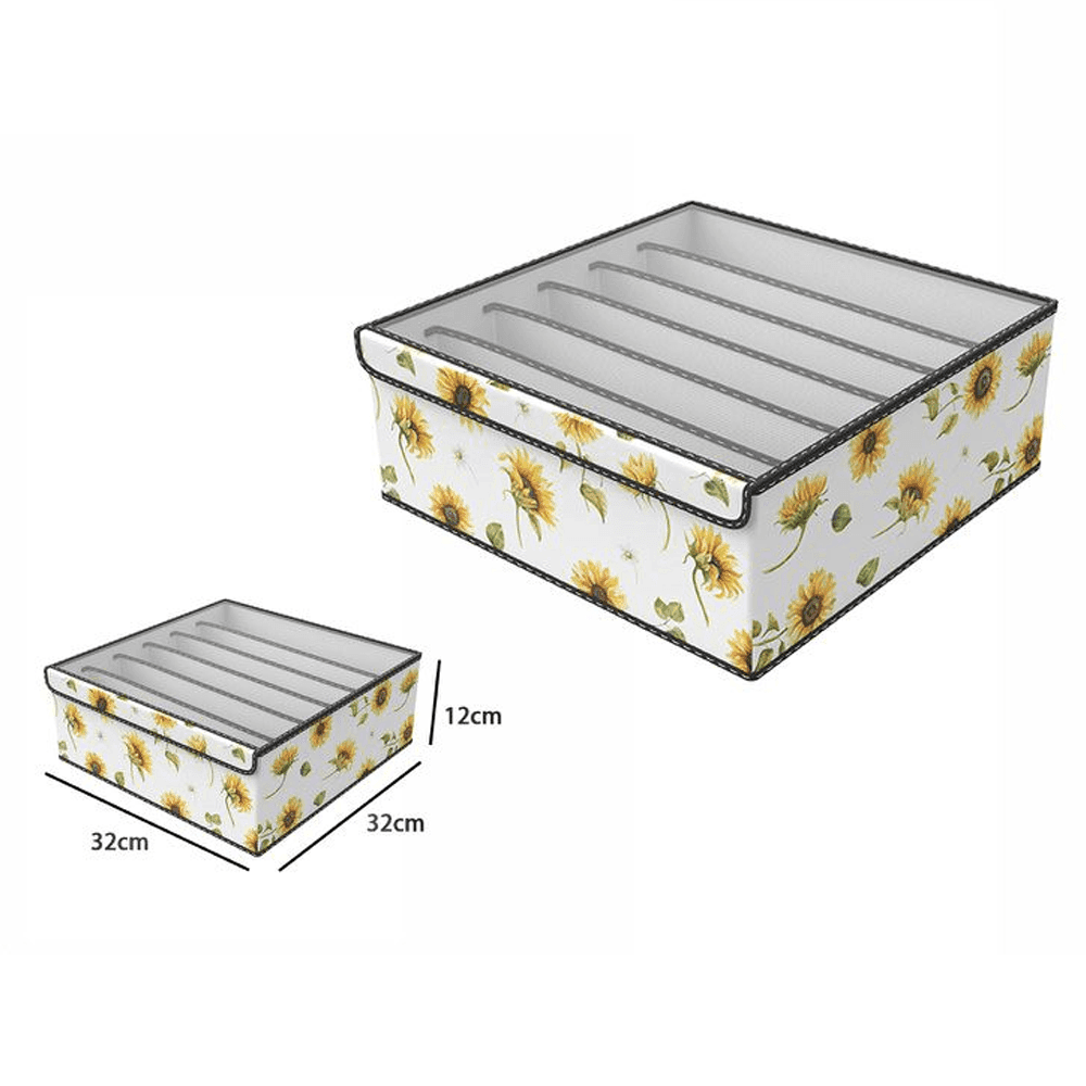 BOX SCATOLA SALVASPAZIO ARMADIO CONTENITORE PORTA OGGETTI ORGANIZER 32x32x12 CM - 2