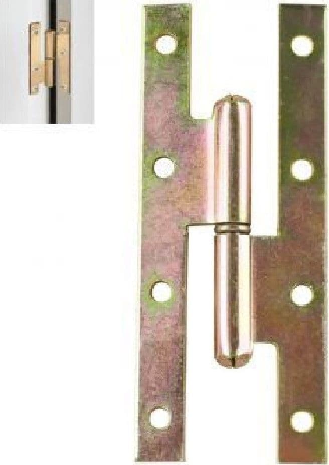 COPPIA CERNIERE CERNIERA A H CARDINE PER PORTA FINESTRA 140X55X2.5MM VITI 91159 - 2