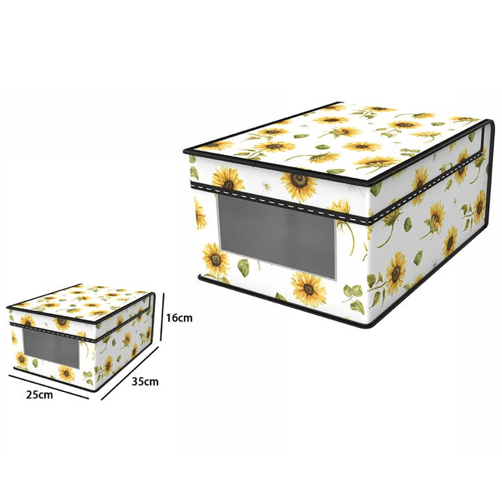 BOX SCATOLA SALVASPAZIO ARMADIO CONTENITORE PORTA OGGETTI ORGANIZER 25x35x16 - 2