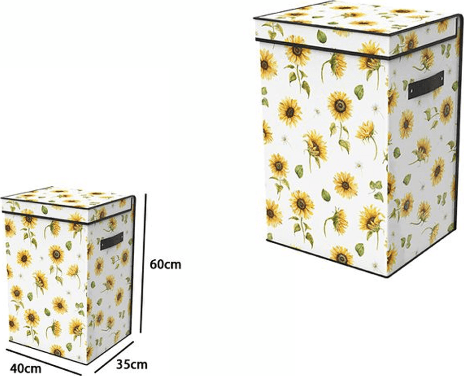 BOX SCATOLA SALVASPAZIO ARMADIO CONTENITORE PORTA OGGETTI ORGANIZER 40x35x60 CM - 2
