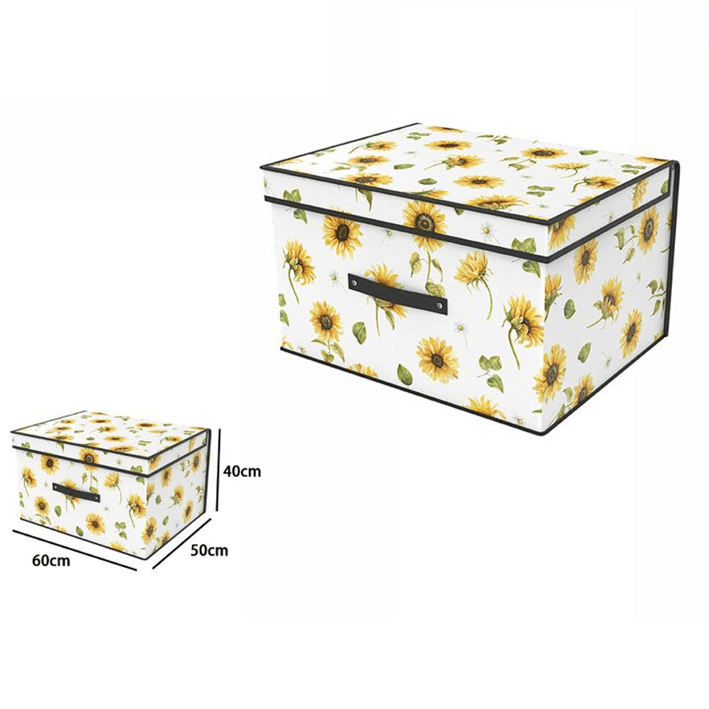 BOX SCATOLA SALVASPAZIO ARMADIO CONTENITORE PORTA OGGETTI ORGANIZER 60x50x40 CM - 2