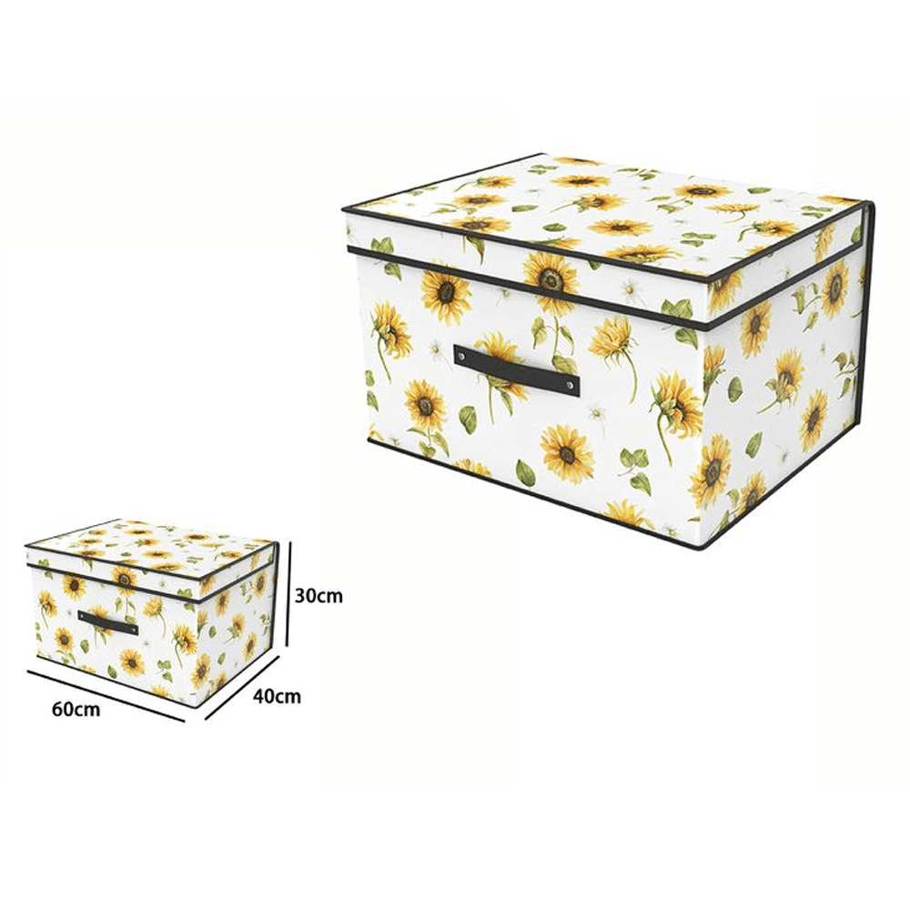 BOX SCATOLA SALVASPAZIO ARMADIO CONTENITORE PORTA OGGETTI ORGANIZER 60x40x30 CM - 2