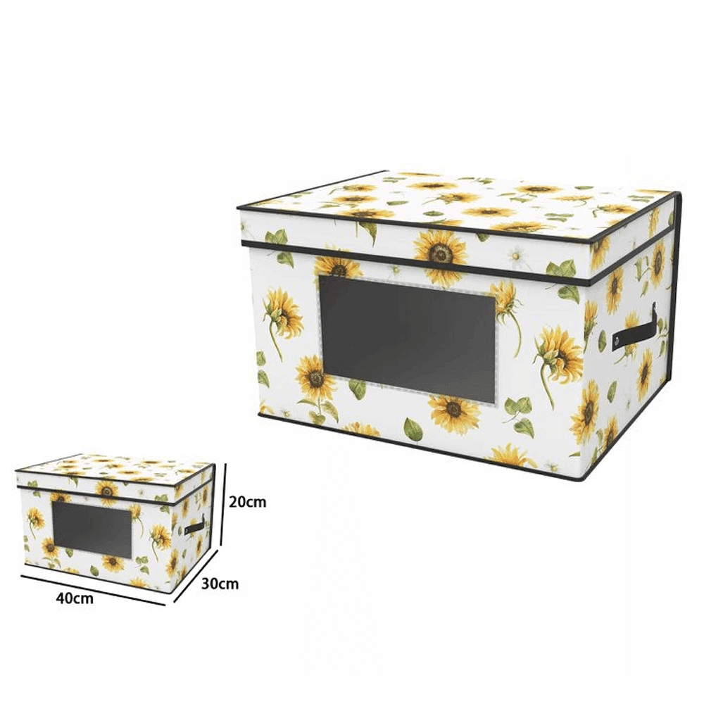 BOX SCATOLA SALVASPAZIO ARMADIO CONTENITORE PORTA OGGETTI ORGANIZER 40x30x20 - 2