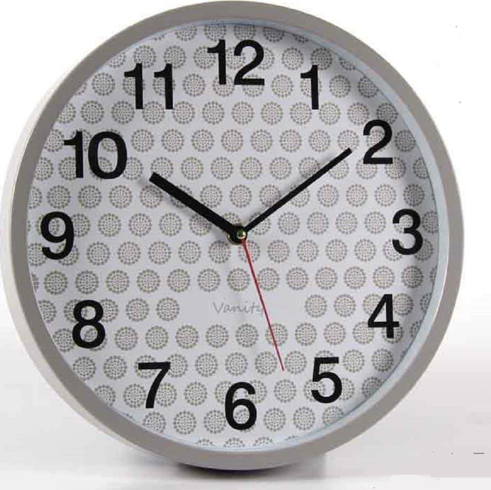 OROLOGIO PARETE TONDO 31X5CM PLASTICA SILENZIOSO VANITY CLASSICO MODERNO 681295 - 2