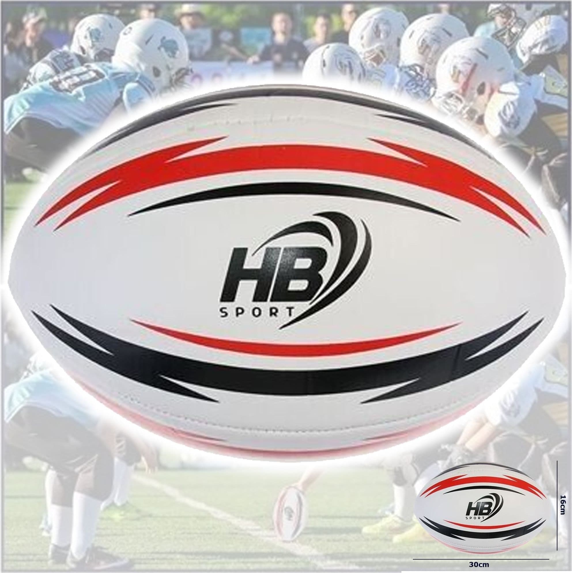 PALLA DA RUGBY PALLONE FOOTBALL AMERICANO NFL PESO E MISURA UFFICIALE 16 X 30 CM