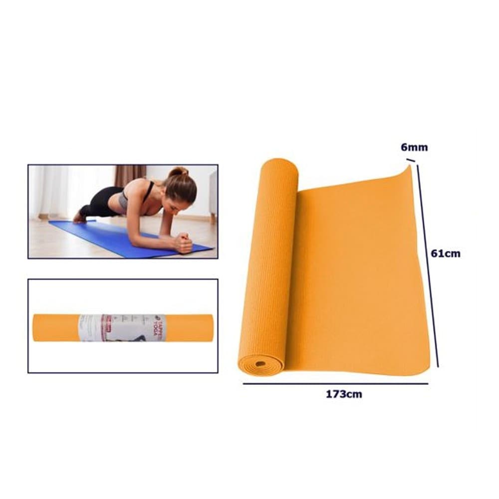 TAPPETINO YOGA IN PVC 61X173X0.6 CM TAPPETO AEROBICA FITNESS PILATES PALESTRA - 7