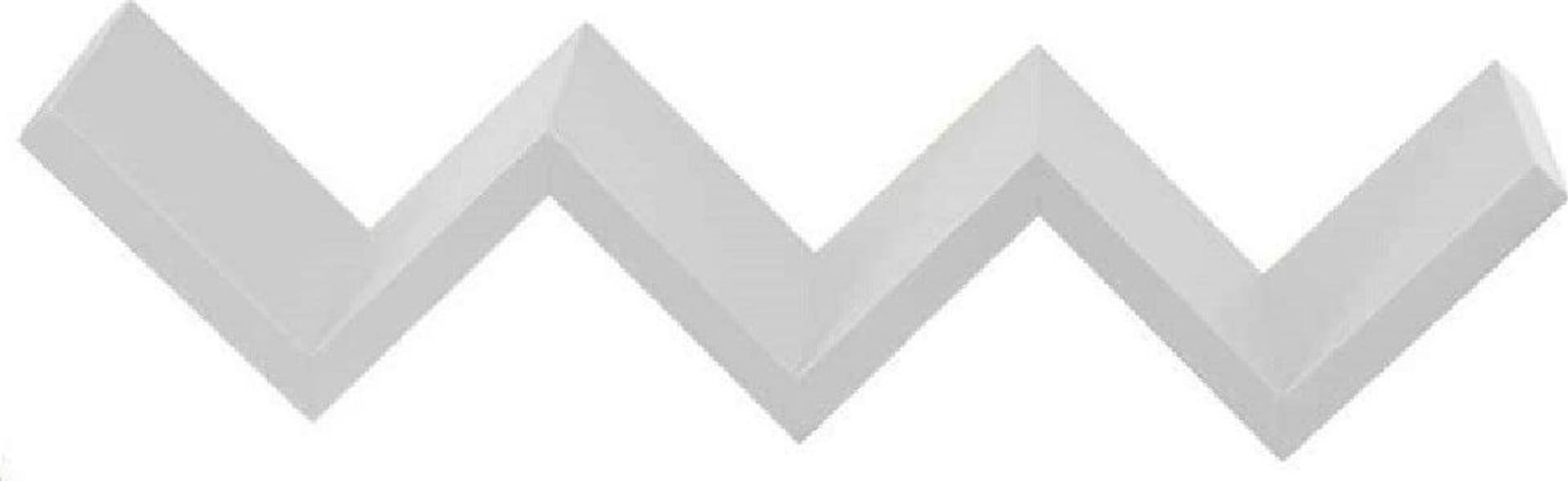 MENSOLA DA PARETE SCALA SCALETTA IN LEGNO MDF BIANCO ZIG ZAG 59X12X12 CM 621765 - 2