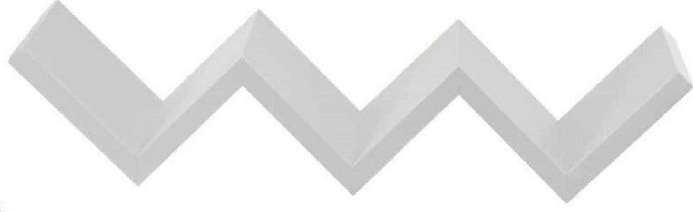 MENSOLA DA PARETE SCALA SCALETTA IN LEGNO MDF BIANCO ZIG ZAG 59X12X12 CM 621765 - 2