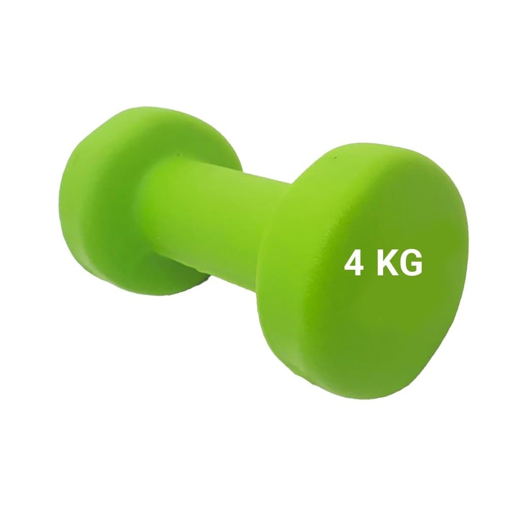 MANUBRIO SINGOLO 4 KG IN VINILE ALLENAMENTO ESERCIZI CASA PALESTRA WORKOUT FIT - 3