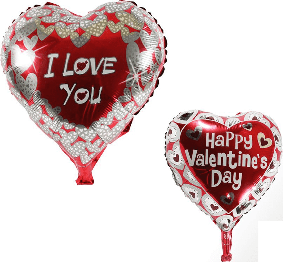 SET 4 PEZZI PALLONCINI CUORI I LOVE YOU GONFIABILI ADDOBBI SAN VALENTINO FESTA - 5