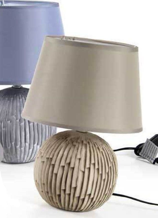 LAMPADA LUMETTO ABAT JOUR TAVOLO COMODINO BASE CERAMICA CLASSICA 29X15CM 806179 - 3