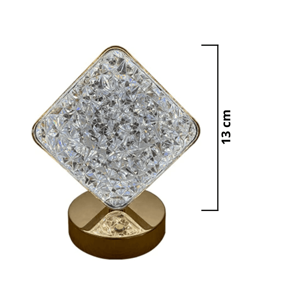 LAMPADA DA TAVOLO A FORMA DI DIAMANTE RICARICABILE TOUCH 3 INTENSITÀ DI LUCE - 3