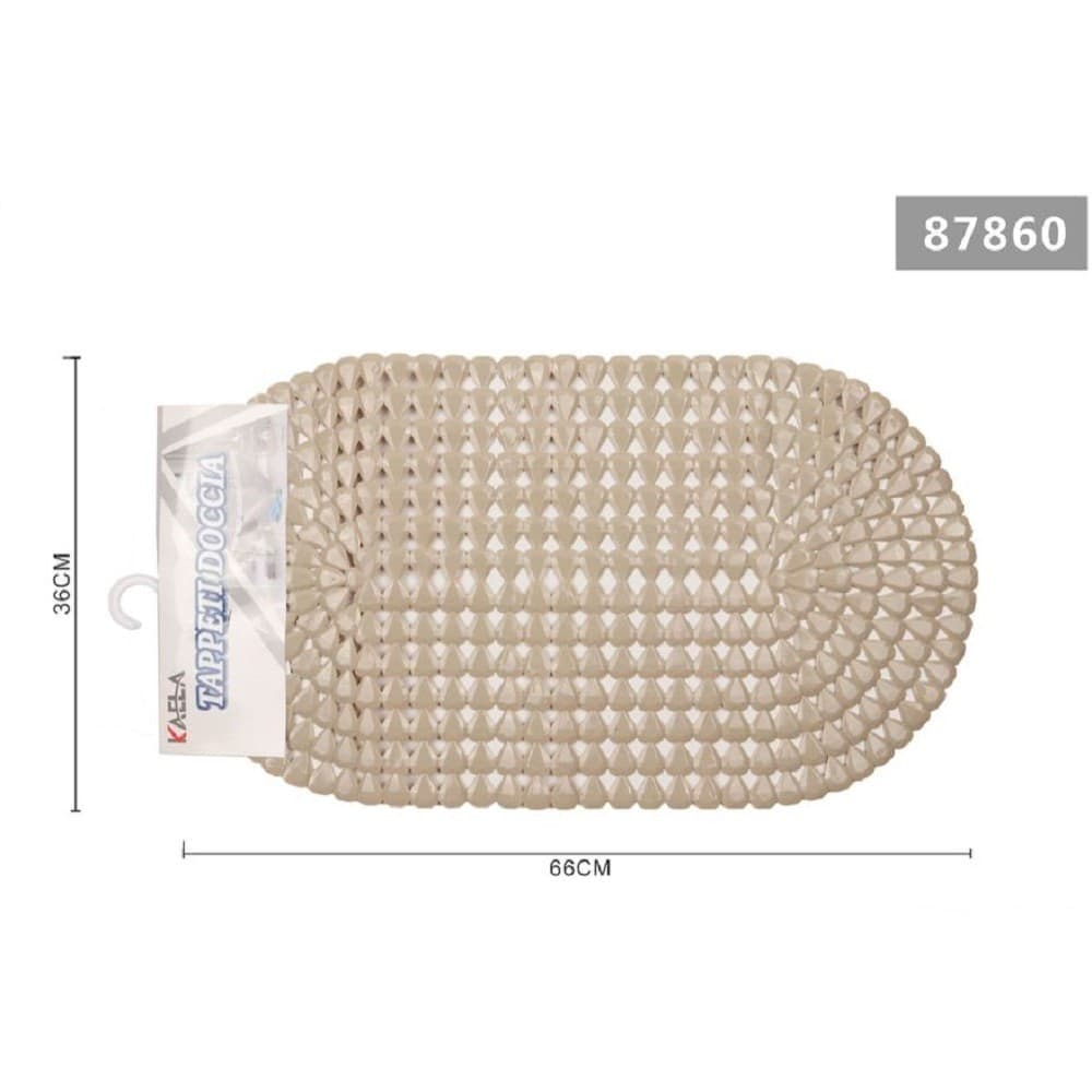 TAPPETO ANTISCIVOLO OVALE DIAMANTE CACHI PER VASCA BAGNO DOCCIA 36 X 66 CM 87860 - 2
