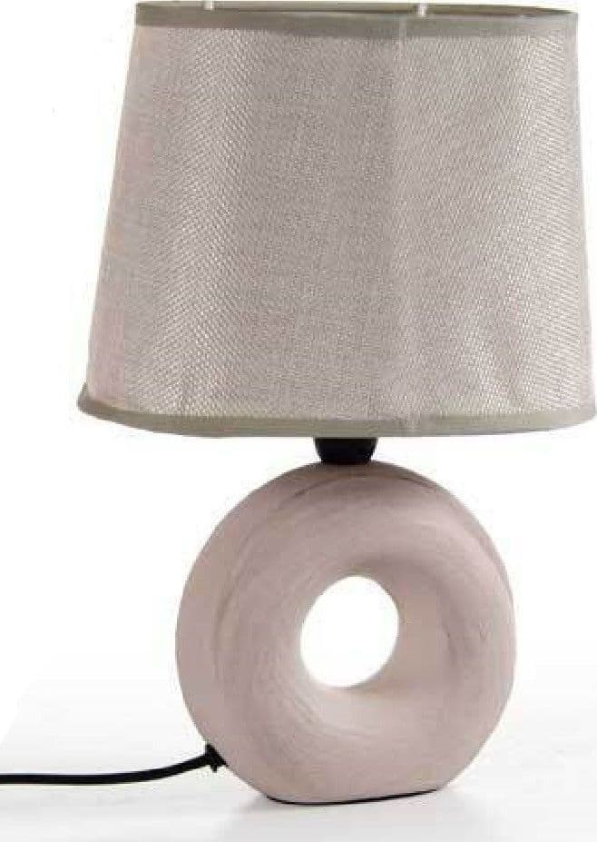 LAMPADA LUMETTO ABAT JOUR CERAMICA TAVOLO COMODINO E14 60W DESIGN 26X10CM 793820 - 3