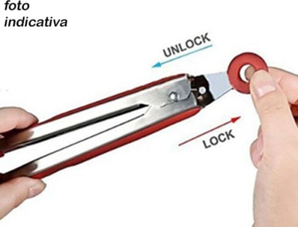 PINZA PER BARBECUE ALIMENTI RICHIUDIBILE SISTEMA DI BLOCAGGIO IN SILICONE 50598 - 5