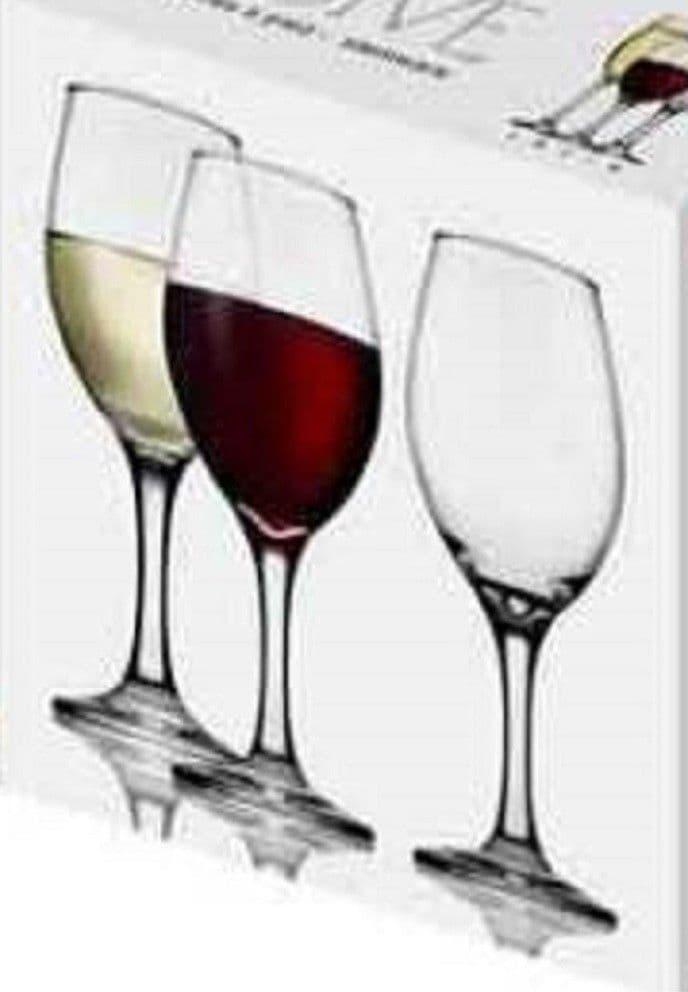SET 6 PZ CALICI BICCHIERI BICCHIERE VINO MALDIVE 251CC VETRO TRASPARENTE 570278 - 3