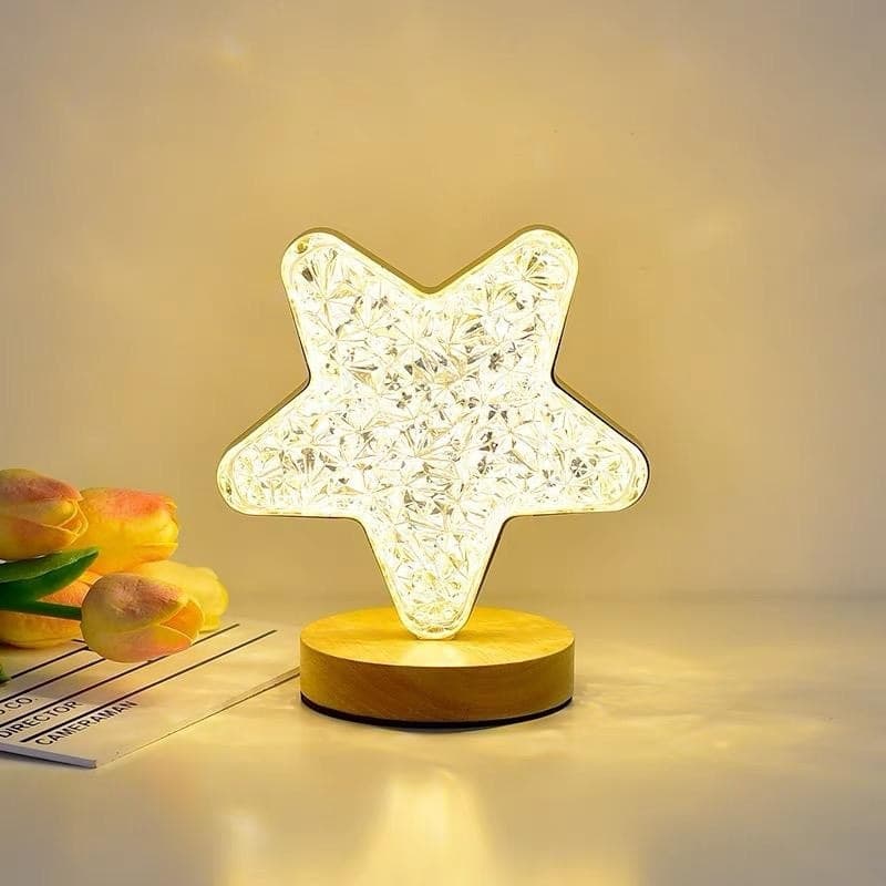 LAMPADA DA TAVOLO A FORMA DI STELLA RICARICABILE USB TOUCH 3 INTENSITÀ DI LUCE - 2