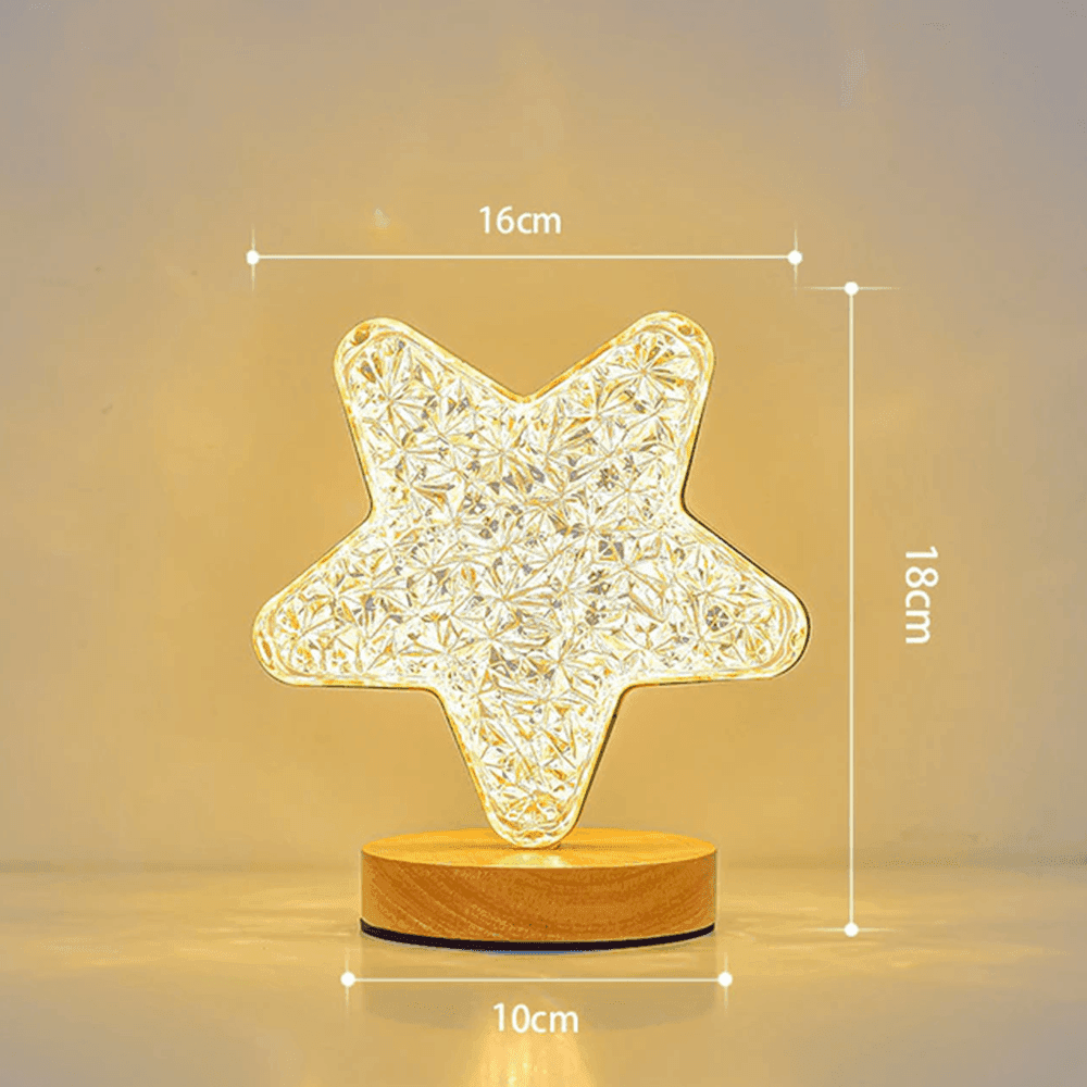 LAMPADA DA TAVOLO A FORMA DI STELLA RICARICABILE USB TOUCH 3 INTENSITÀ DI LUCE - 3