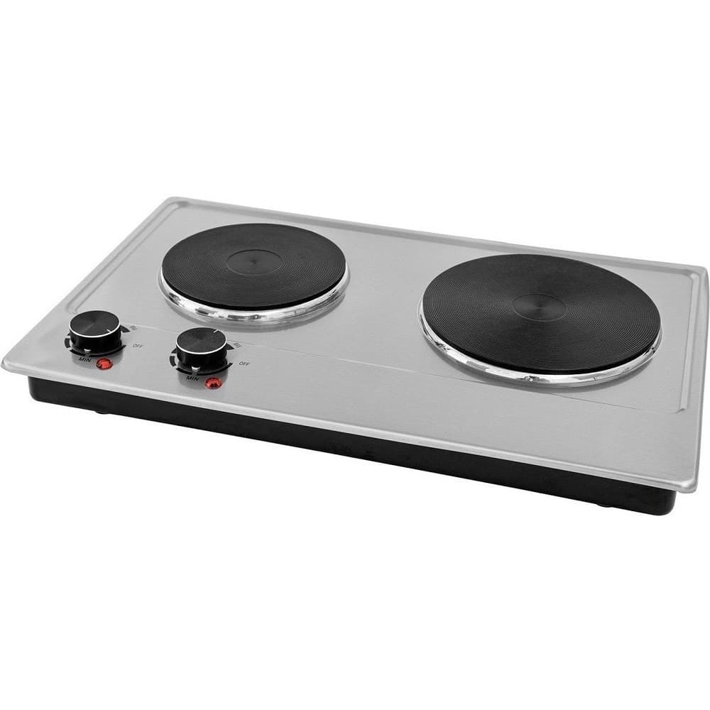 FORNELLO ELETTRICO CON DOPPIA PIASTRA TERMOSTATO 2500 WATT PER CAMPEGGIO 873801 - 2