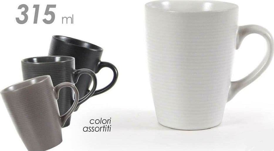 TAZZA TAZZINA PER CAFFÈ 315 ML COLAZIONE CLASSICA VARI COLORI ASSORTITI 805752 - 3