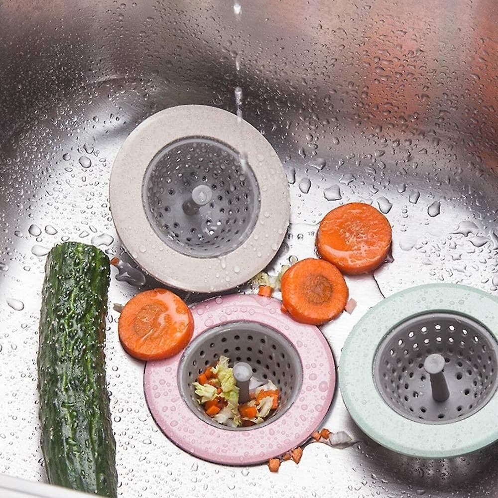 FILTRO SCARICO TAPPO CESTELLO PER BAGNO LAVELLO CUCINA IN SILICONE 11 CM 50805 - 4