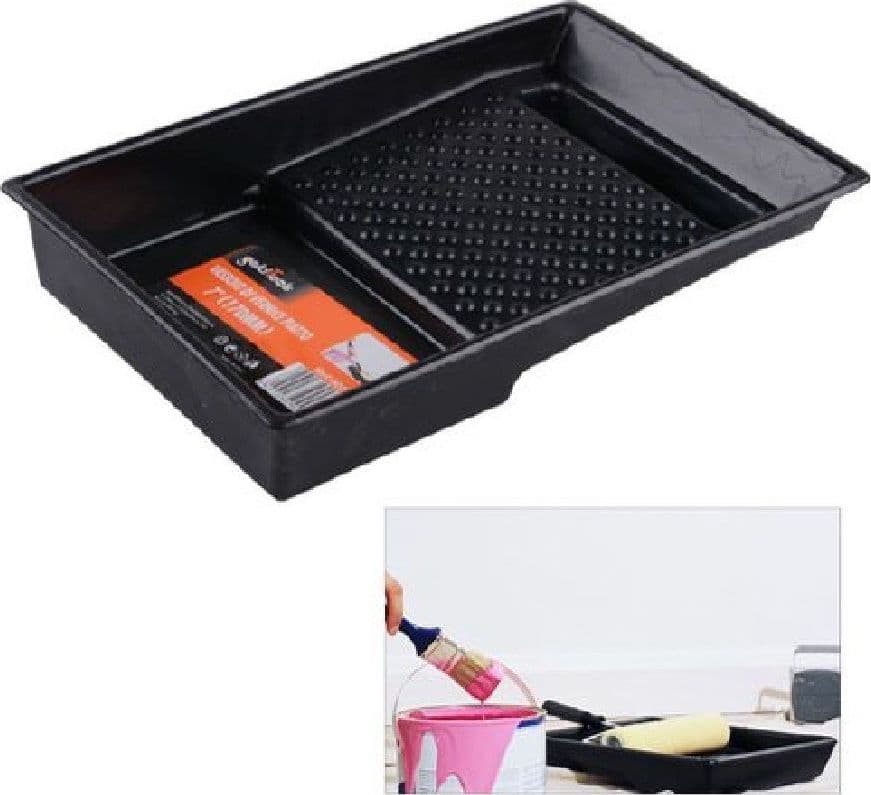 VASSOIO PER RULLO DIPINGERE VASCHETTA PITTURA VERNICE PITTURARE NERA 7" 90314 - 2