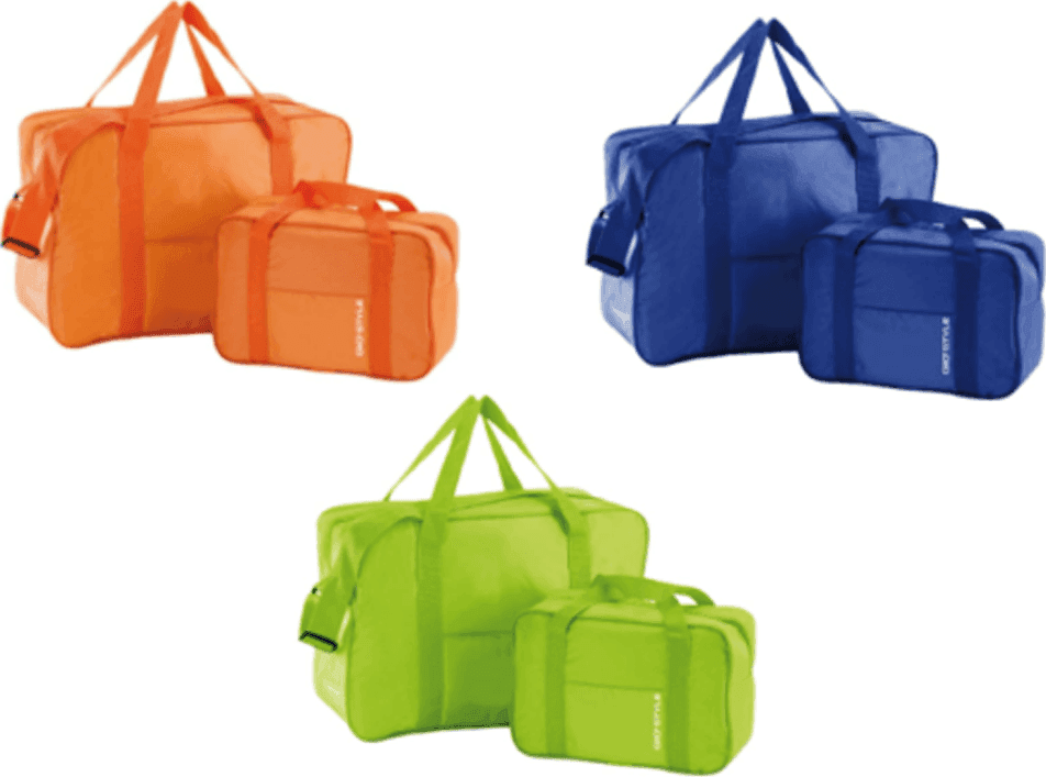 SET 2 PEZZI BORSE TERMICHE 6 + 21 LT BORSA FRIGO COLORATA MARE CAMPEGGIO PICNIC - 2