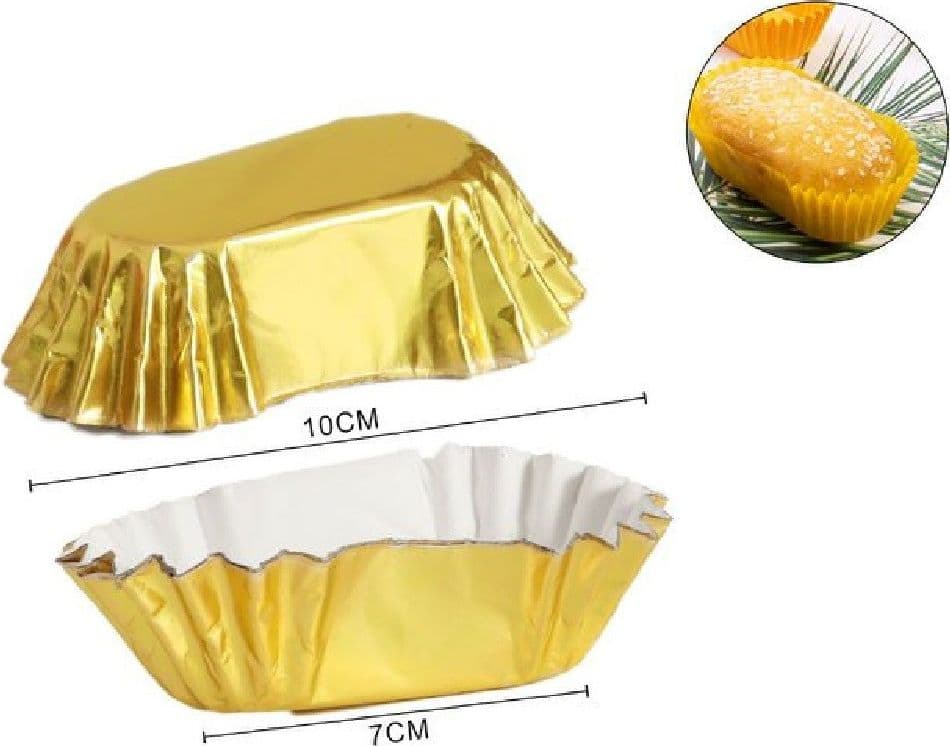 SET 2 CONFEZIONI DA 30 STAMPI PIROTTINI CARTA 7X10CM CUPCAKE MUFFIN OVALE 56149 - 2