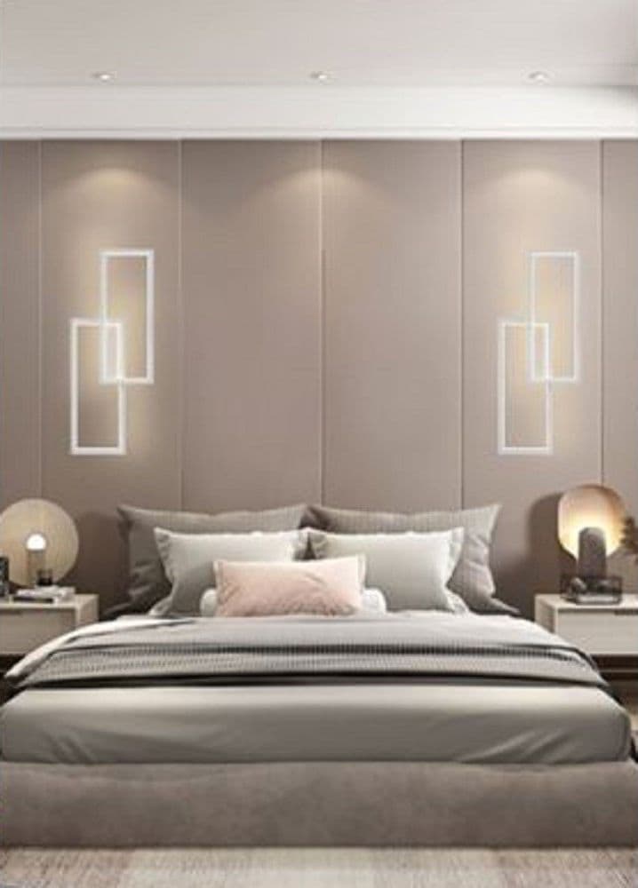 APPLIQUE LED DA PARETE 32W 2 RETTANGOLI APERTI LUCE CALDA FREDDA NATURALE AQ25-B - 2