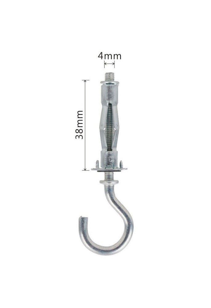 SET 3 TASSELLI METALLO ESPANDIBILE GANCIO VITI A ESPANSIONE STILE C 4X38MM 92858 - 2