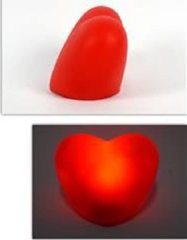 SET 12 PZ CUORI CUORE ROSSO LUMINOSO DECORAZIONE LUCE SAN VALENTINO 6,5X4.5X4CM - 4