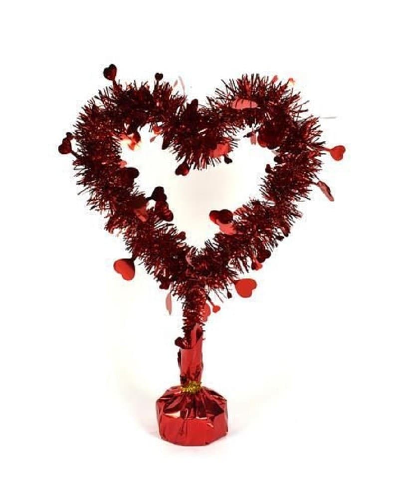 GHIRLANDA A FORMA DI CUORE ROSSO CUORICINI CON BASE DECORAZIONE SAN VALENTINO - 3