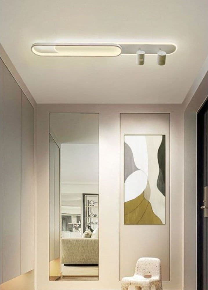 PLAFONIERA SOFFITTO LED 50W 2 FARETTI SPOT ORIENTABILI LUCE 6500K 4000K 3000K PN-22B – Bianco Caldo – TrAdE Shop Traesio –