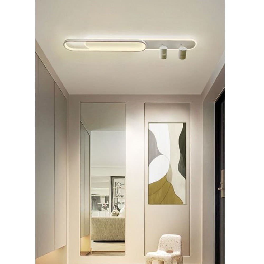 PLAFONIERA SOFFITTO LED 50W 2 FARETTI SPOT ORIENTABILI LUCE 6500K 4000K 3000K PN-22B - 13