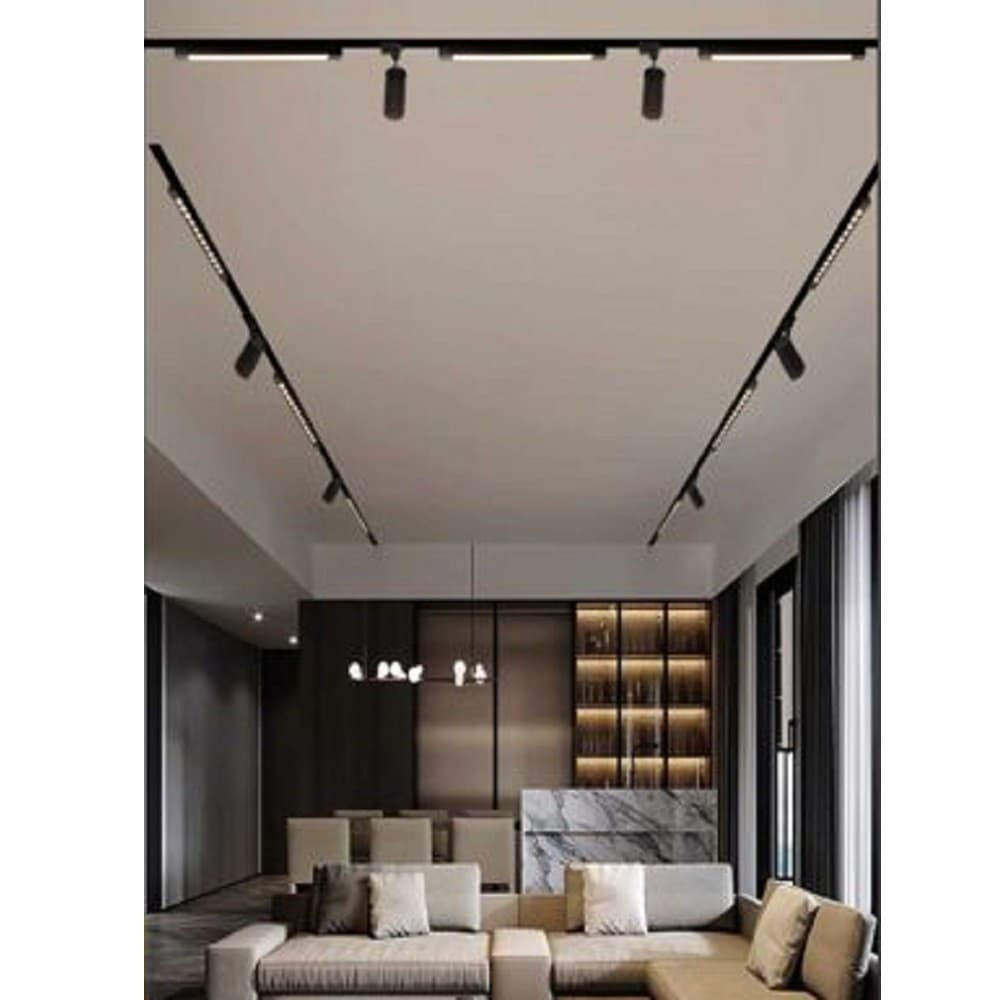 FARETTO ORIENTABILE BINARIO 26 W 12LED BIANCO NERO LUCE 3000K 6500K 4000K PST-47 - 19