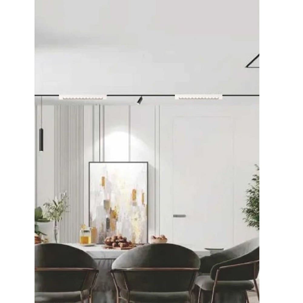 FARETTO ORIENTABILE BINARIO 26 W 12LED BIANCO NERO LUCE 3000K 6500K 4000K PST-47 - 18