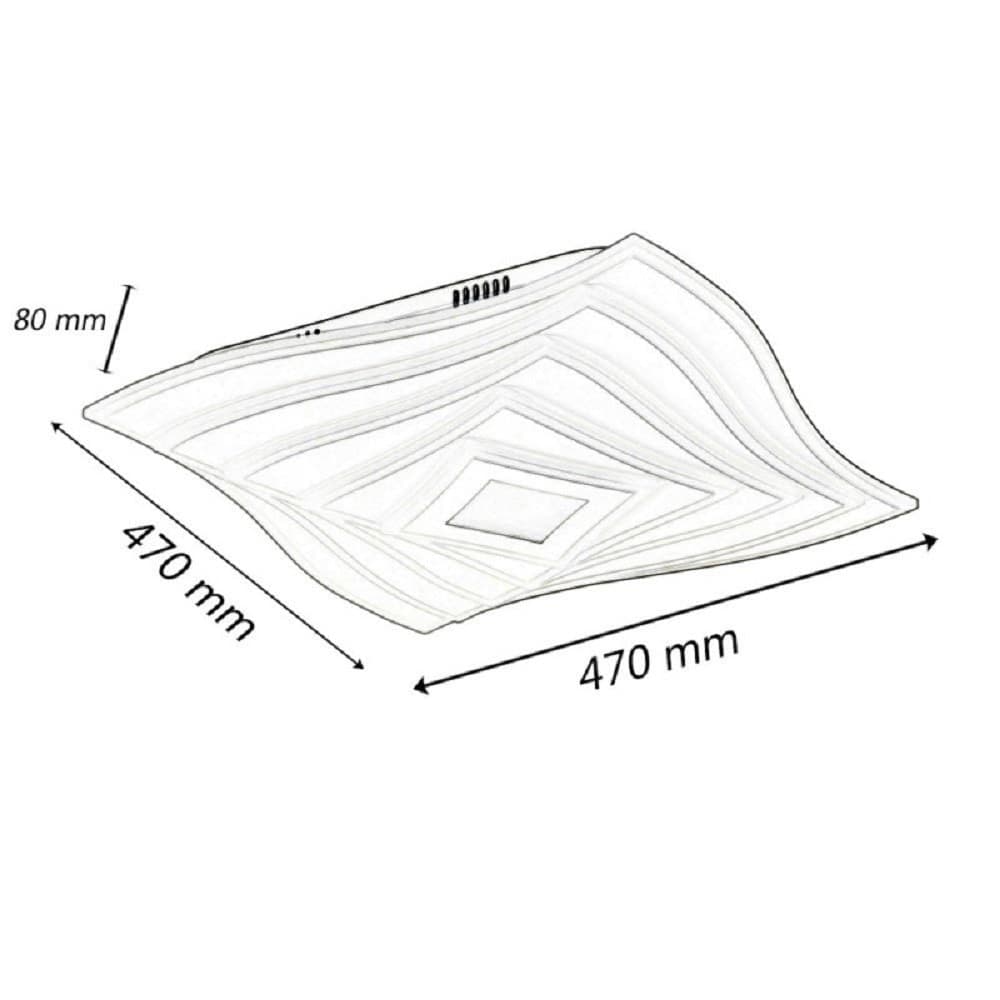 LAMPADARIO DA SOFFITTO DECORATIVO PLAFONIERA LED 75W TRE TONALITÀ DI LUCE C68-3C - 5
