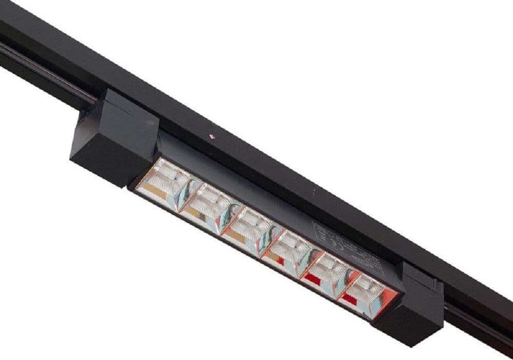 FARETTO ORIENTABILE BINARIO 12W 6 LED BIANCO NERO LUCE 6500K 4000K 3000K PST-27 - 19