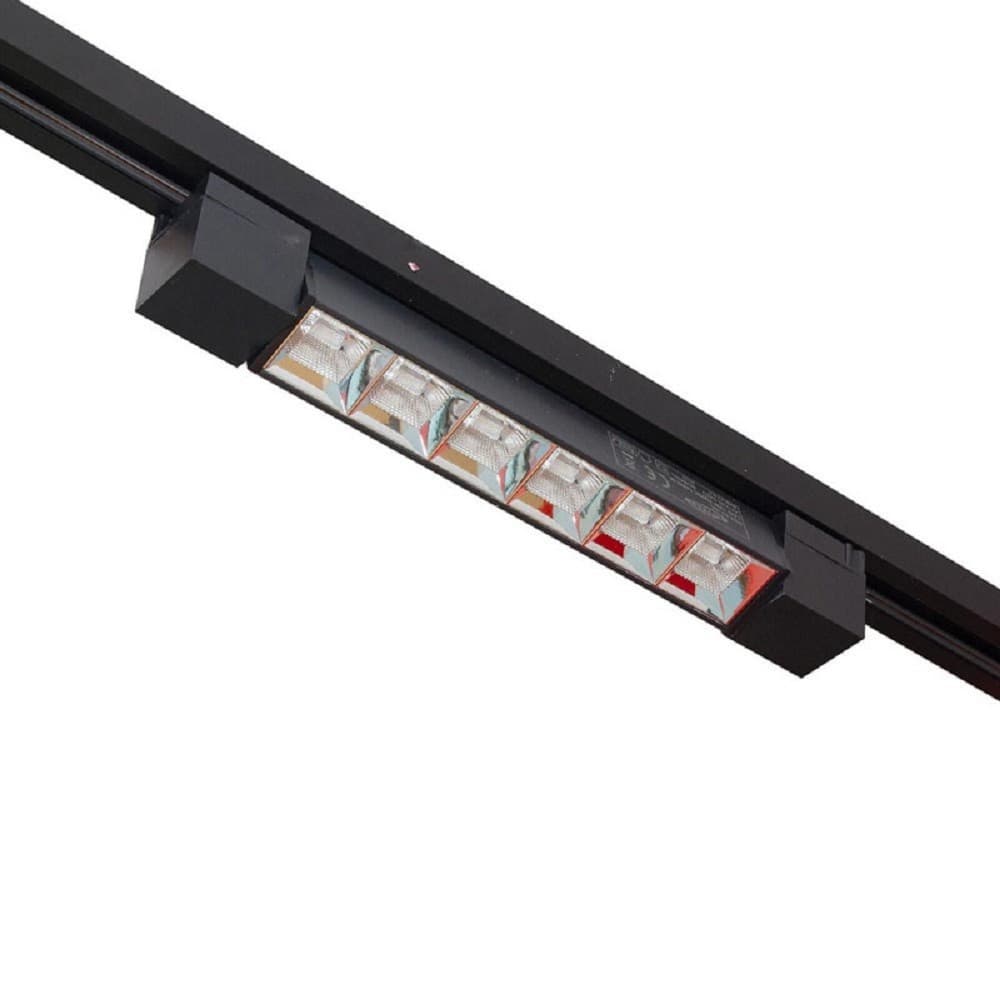 FARETTO ORIENTABILE BINARIO 12W 6 LED BIANCO NERO LUCE 6500K 4000K 3000K PST-27 - 19