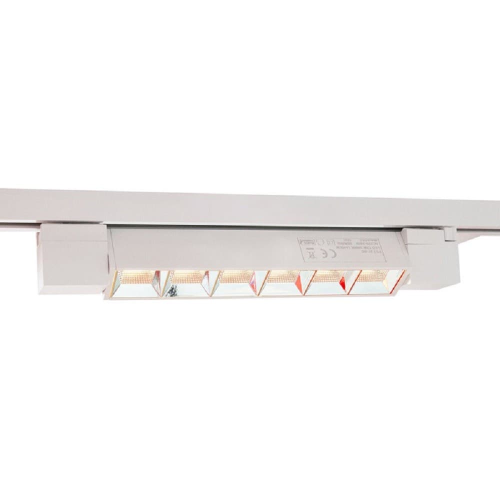 FARETTO ORIENTABILE BINARIO 12W 6 LED BIANCO NERO LUCE 6500K 4000K 3000K PST-27 - 18